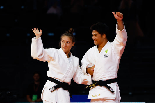 A Lausanne Tatami Moment Connects Maruyama and Orešković - Image: EJU / European Judo Union