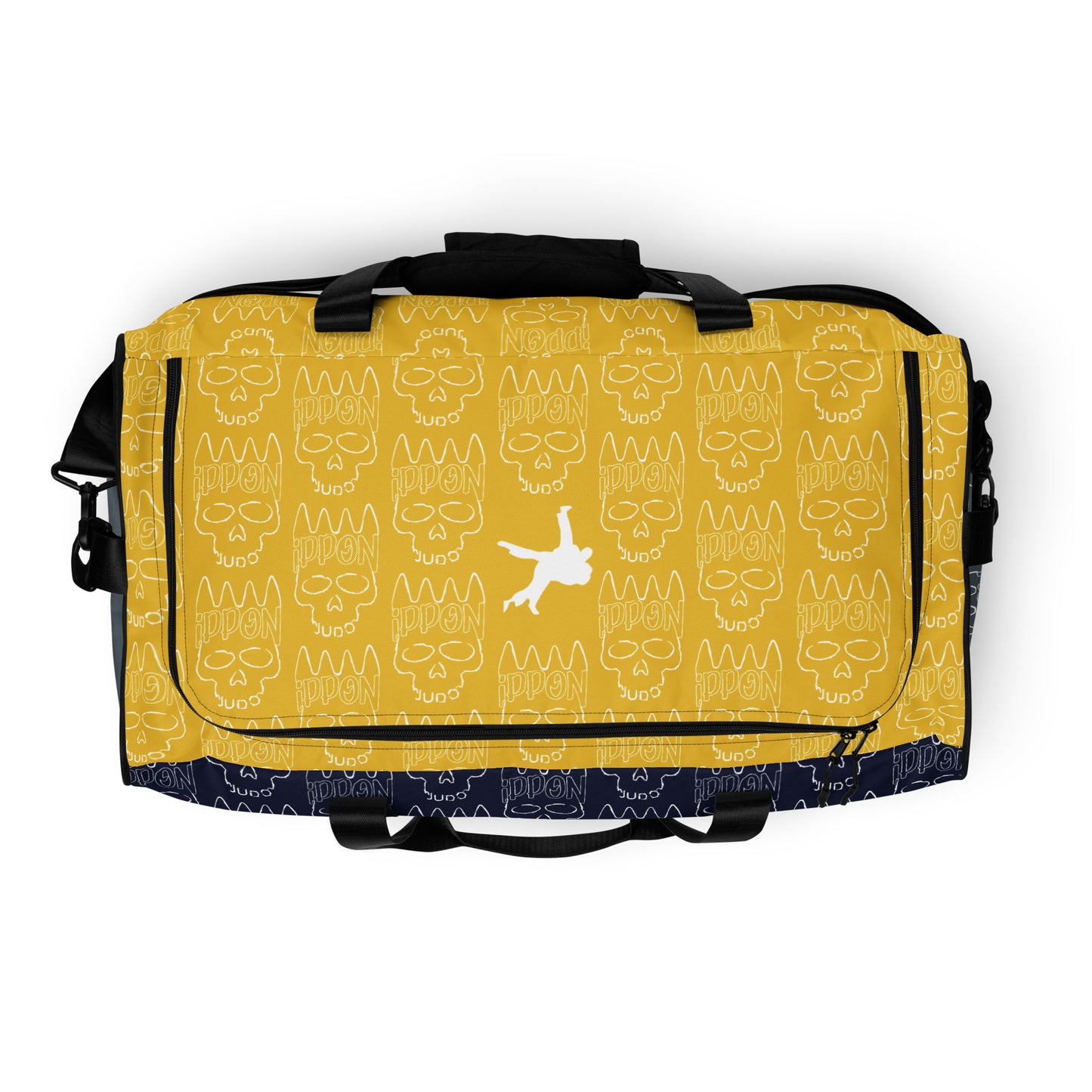 Duffle bag "Ippon Skull Blue Yellow"