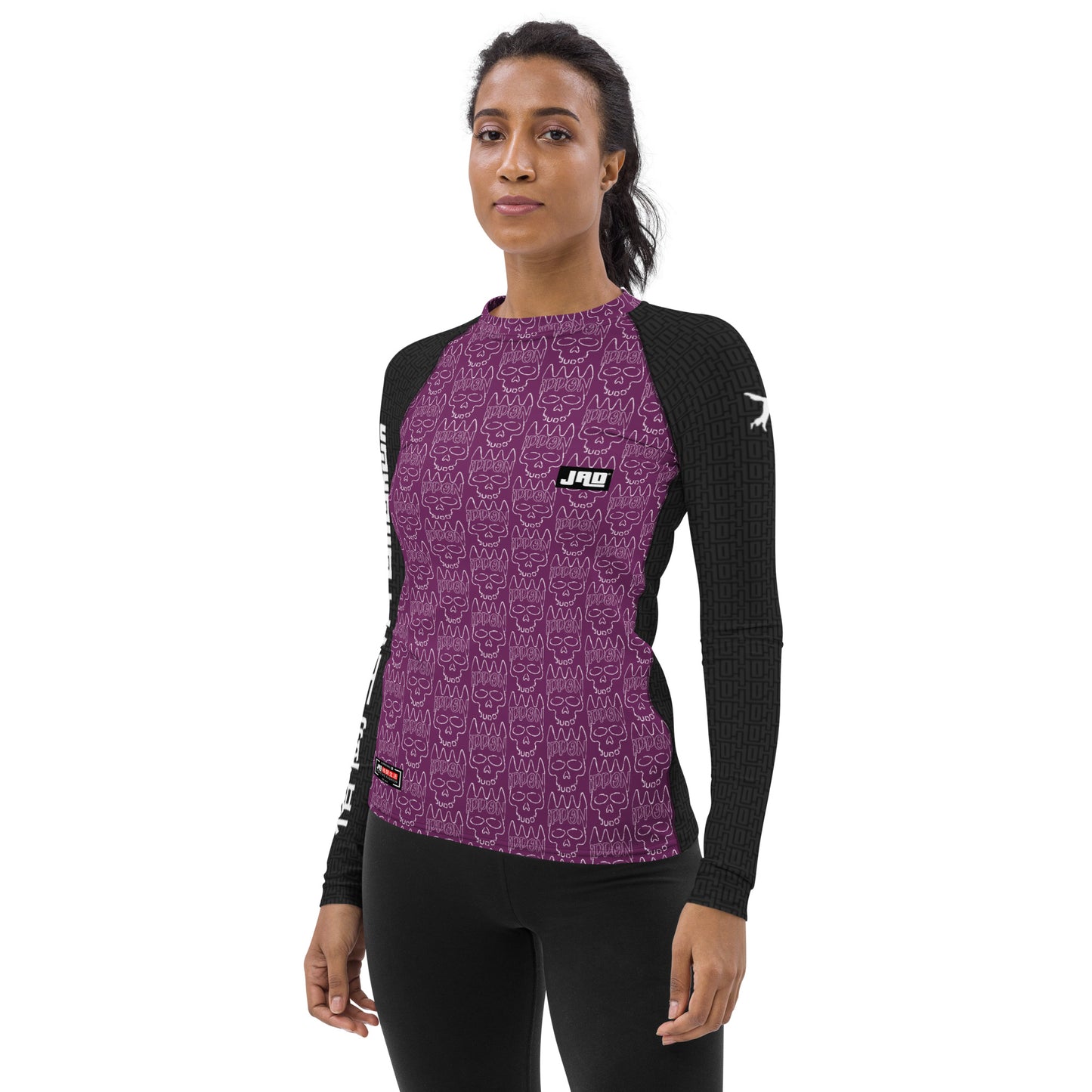 Ultimate Women's Rash Guard 'Ippon Skull Purple' | JAD®