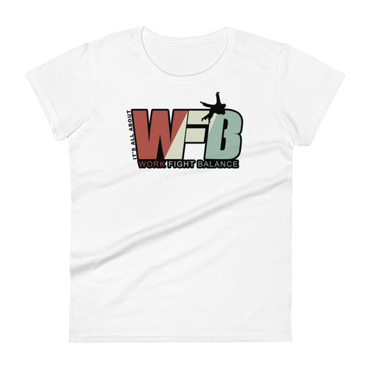 Women's t-shirt 'Work Fight Balance Creme' | JAD®