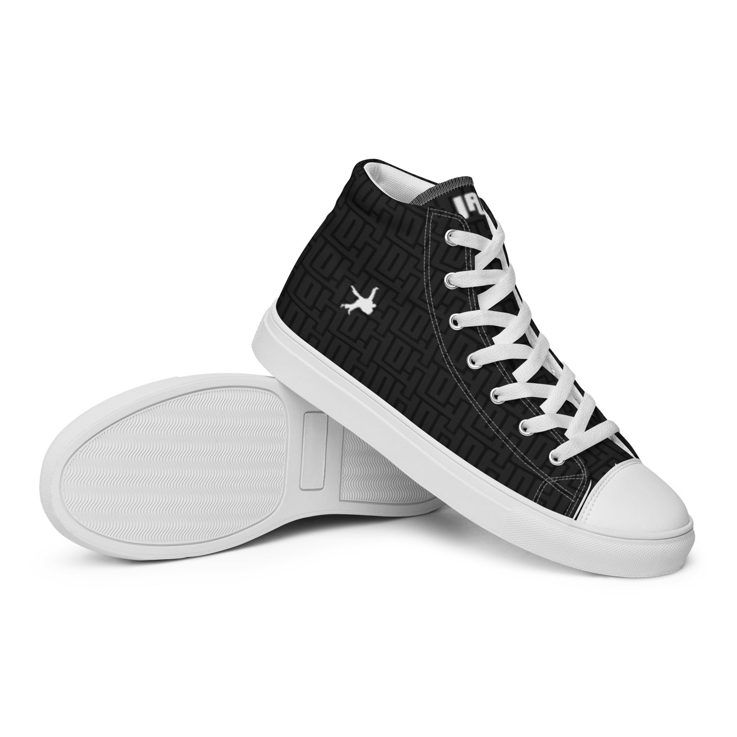 Men’s high top canvas shoes "Black JAD Pattern"