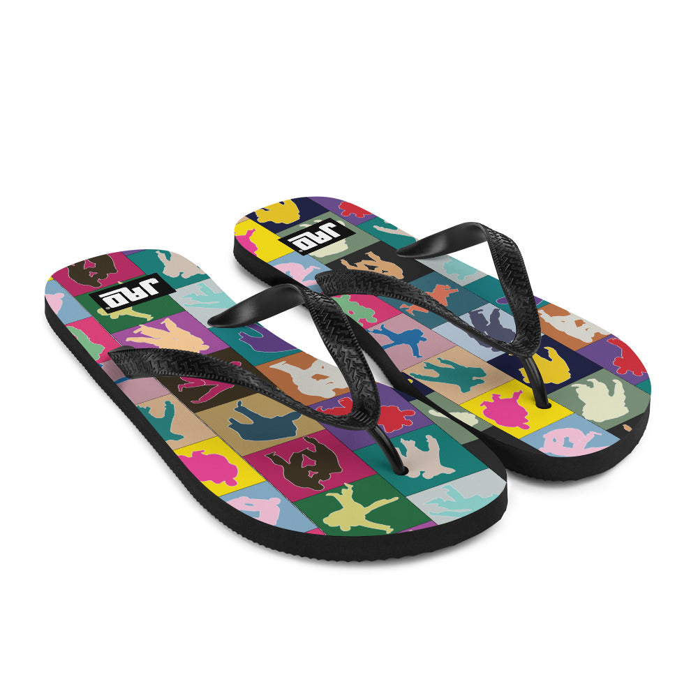 Flip-Flops "Colorful Judo Squares"